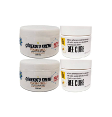 Çörek Otu Kremi XL Boy Vücut Adale Sızıları İçin 2x200 ml+Bee Cure Krem 2x150 ml