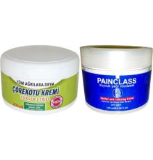 Çörekotu Çörek Otu Kremi Büyük XL Boy 200 ml Green + 100 ml Painclass Kuyruk Yağı Kremi / Diz Dirsek Masaj Seti