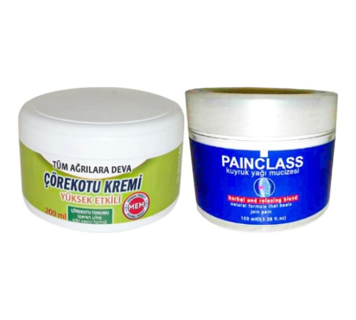 Çörekotu Çörek Otu Kremi Büyük XL Boy 200 ml Green + 100 ml Painclass Kuyruk Yağı Kremi / Diz Dirsek Masaj Seti Çörekotu Çörek Otu Kremi Büyük XL Boy 200 ml Green + 100 ml Painclass Kuyruk Yağı Kremi / Diz Dirsek Masaj Seti