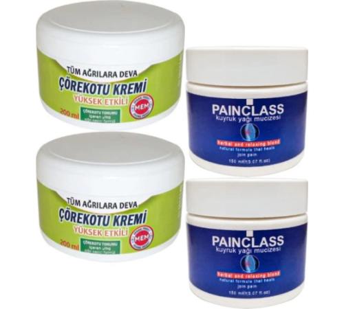 Çörekotu Çörek Otu Kremi Büyük XL Boy 200 ml Green + 150 ml Kuyruk Yağı Kremi Painclass / Diz Dirsek Masaj Seti Çörekotu Çörek Otu Kremi Büyük XL Boy 200 ml Green + 150 ml Kuyruk Yağı Kremi Painclass / Diz Dirsek Masaj Seti
