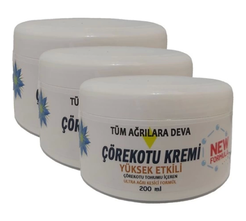 Corex Çörek Otu Kremi VIPXOF:051 3AD Büyük Boy x 200 ml Ag.ri Kremi / 3lü Vücut Bakım Kremi