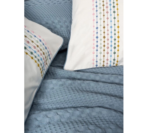 Cotton Box Aura Çift Kişilik Pike Takımı Pebble İndigo
