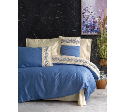 Cotton Box Brode Nakışlı Çift Kişilik Saten Nevresim Takımı Amaya Bej Cotton Box Brode Nakışlı Çift Kişilik Saten Nevresim Takımı Amaya Bej