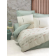 Cotton Box Brode Ranforce Çift Kişilik Nevresim Takımı İvory Yeşil