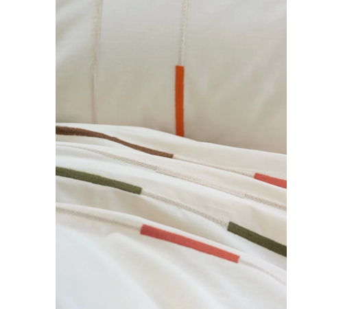 Cotton Box Brode Ranforce Çift Kişilik Nevresim Takımı İvory Yeşil Cotton Box Brode Ranforce Çift Kişilik Nevresim Takımı İvory Yeşil