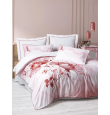 Cotton Box Çift Kişilik Elit Saten Nevresim Takımı Gules Kırmızı