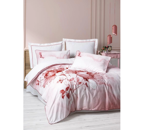 Cotton Box Çift Kişilik Elit Saten Nevresim Takımı Gules Kırmızı Cotton Box Çift Kişilik Elit Saten Nevresim Takımı Gules Kırmızı