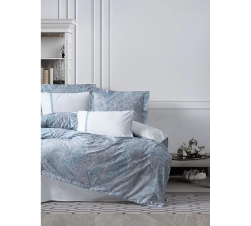 Cotton Box Çift Kişilik Elit Saten Nevresim Takımı Stilla Mavi Cotton Box Çift Kişilik Elit Saten Nevresim Takımı Stilla Mavi