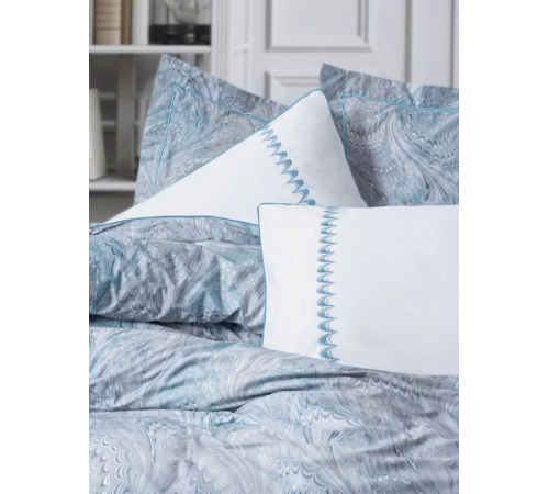 Cotton Box Çift Kişilik Elit Saten Nevresim Takımı Stilla Mavi Cotton Box Çift Kişilik Elit Saten Nevresim Takımı Stilla Mavi