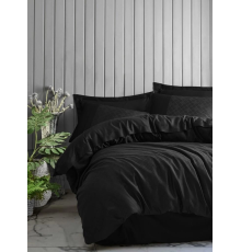 Cotton Box Çift Kişilik Jakarlı Saten Nevresim Takımı Dama Siyah