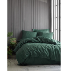 Cotton Box Çift Kişilik Jakarlı Saten Nevresim Takımı Hexa Yeşil