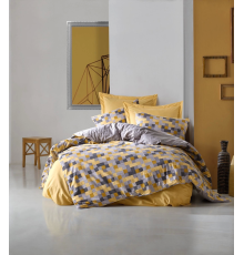 Cotton Box Çift Kişilik Minimal Nevresim Takımı Elon Sarı