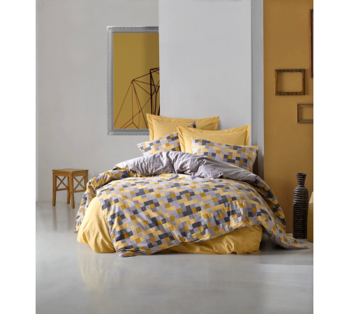 Cotton Box Çift Kişilik Minimal Nevresim Takımı Elon Sarı Cotton Box Çift Kişilik Minimal Nevresim Takımı Elon Sarı
