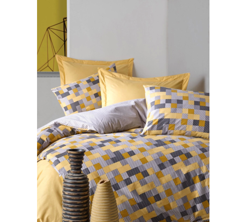 Cotton Box Çift Kişilik Minimal Nevresim Takımı Elon Sarı Cotton Box Çift Kişilik Minimal Nevresim Takımı Elon Sarı