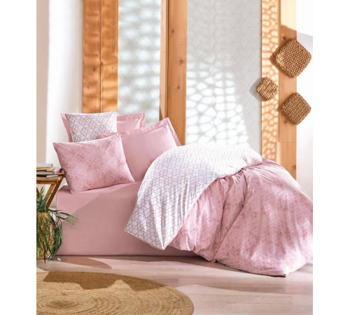 Cotton Box Çift Kişilik Nevresim Takımı Minimal Best Pembe