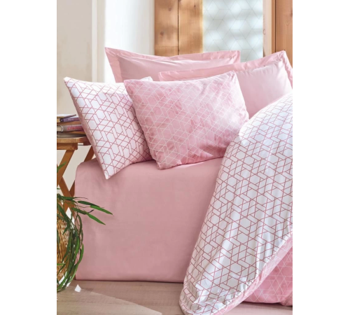 Cotton Box Çift Kişilik Nevresim Takımı Minimal Best Pembe