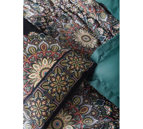 Cotton Box Çift Kişilik Saten Nevresim Takımı Ornate Petrol Cotton Box Çift Kişilik Saten Nevresim Takımı Ornate Petrol