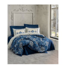 Cotton Box Çift Kişilik Saten Nevresim Takımı Stasya Lacivert