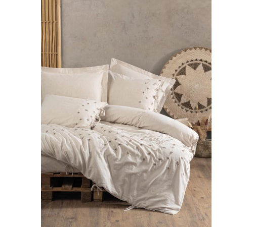Cotton Box Cotton Keten Çift Kişilik Nevresim Takımı Arie Cotton Box Cotton Keten Çift Kişilik Nevresim Takımı Arie