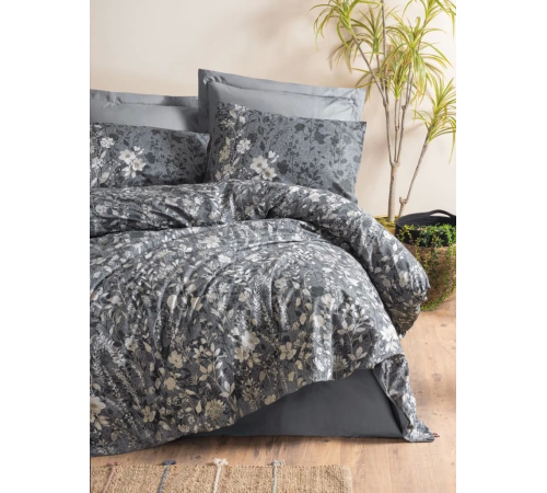 Cotton Box Dual Çift Kişilik Nevresim Takımı Comely Antrasit Cotton Box Dual Çift Kişilik Nevresim Takımı Comely Antrasit