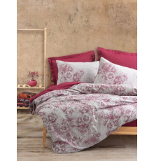 Cotton Box Dual Çift Kişilik Nevresim Takımı Vilda Bordo