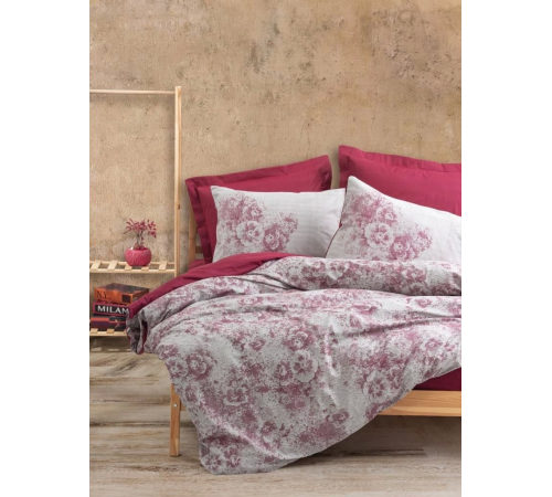 Cotton Box Dual Çift Kişilik Nevresim Takımı Vilda Bordo Cotton Box Dual Çift Kişilik Nevresim Takımı Vilda Bordo