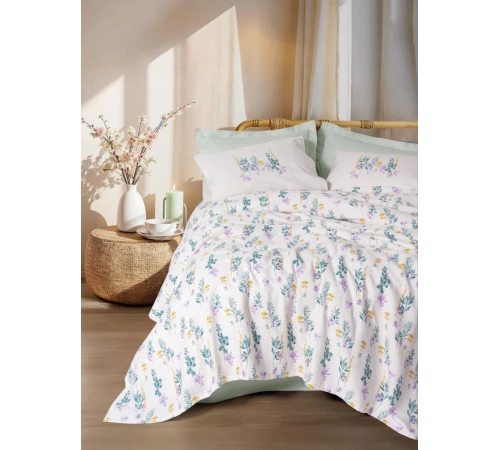 Cotton Box Estiva Çift Kişilik Pike Takımı Twig Mint