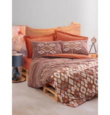 Cotton Box Etnich Nevresim Takımı Çift Kişilik Belize Kahve