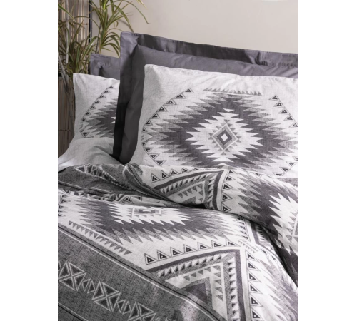 Cotton Box Etnich Nevresim Takımı Çift Kişilik Delos Antrasit Cotton Box Etnich Nevresim Takımı Çift Kişilik Delos Antrasit