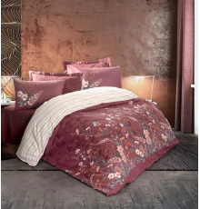 Cotton Box Feminen Çift Kişilik Nevresim Takımı Vina Bordo