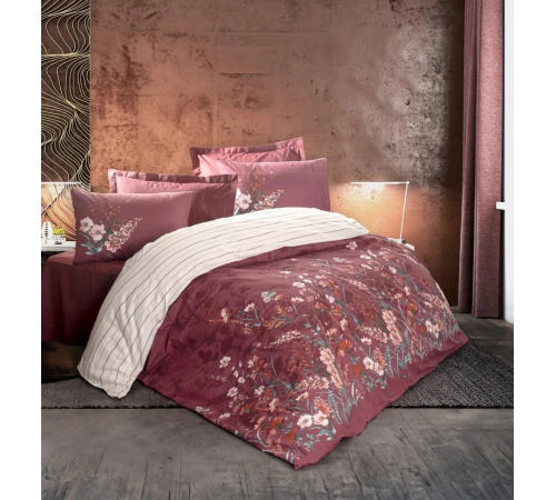 Cotton Box Feminen Çift Kişilik Nevresim Takımı Vina Bordo