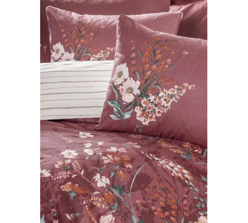 Cotton Box Feminen Çift Kişilik Nevresim Takımı Vina Bordo