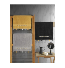 Cotton Box Fit V4 50x90 3'lü Havlu Seti Siyah/Hardal/Gri