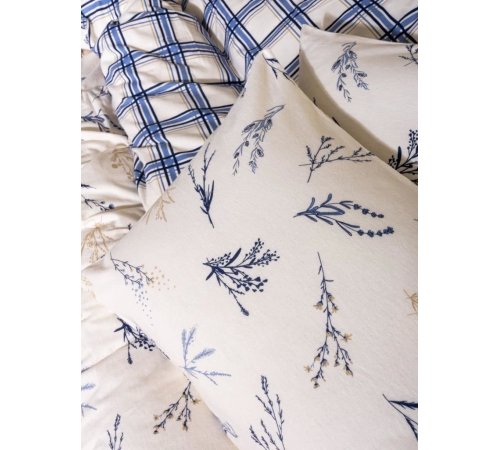 Cotton Box Flanel Nevresim Takımı Çift Kişilik Lavanid Mavi Cotton Box Flanel Nevresim Takımı Çift Kişilik Lavanid Mavi