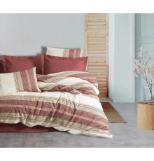 Cotton Box Line Tek Kişilik Nevresim Takımı Kenway Bordo