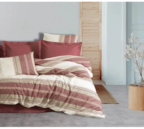 Cotton Box Line Tek Kişilik Nevresim Takımı Kenway Bordo Cotton Box Line Tek Kişilik Nevresim Takımı Kenway Bordo