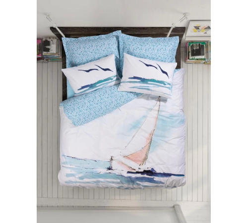 Cotton Box Maritime Nevresim Takımı Çift Kişilik Sail Mavi Cotton Box Maritime Nevresim Takımı Çift Kişilik Sail Mavi