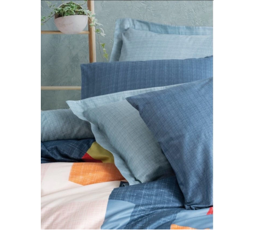 Cotton Box Modern Çift Kişilik Nevresim Takımı Cosy Mavi