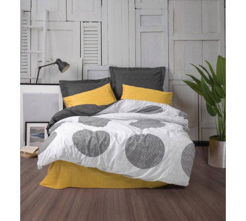 Cotton Box Modern Çift Kişilik Nevresim Takımı Dappled Sarı Cotton Box Modern Çift Kişilik Nevresim Takımı Dappled Sarı