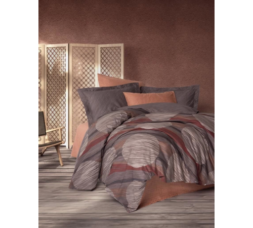 Cotton Box Modern Çift Kişilik Nevresim Takımı Fluss Tarçın