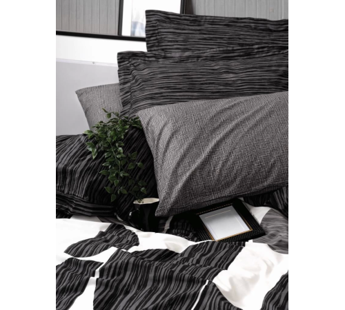 Cotton Box Modern Çift Kişilik Nevresim Takımı Niko Antrasit Cotton Box Modern Çift Kişilik Nevresim Takımı Niko Antrasit