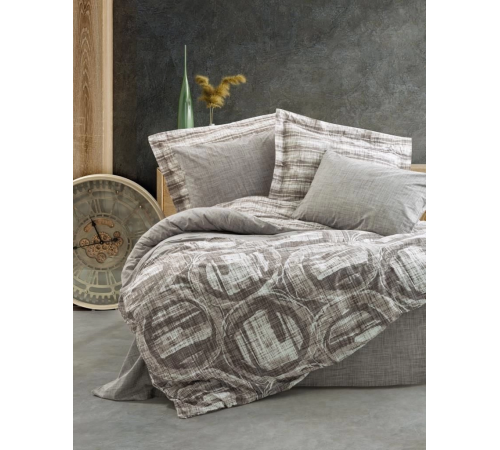 Cotton Box Modern Çift Kişilik Nevresim Takımı Root Vizon Cotton Box Modern Çift Kişilik Nevresim Takımı Root Vizon