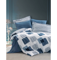 Cotton Box Modern Çift Kişilik Nevresim Takımı Solito İndigo