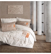 Cotton Box Mood Nakışlı Ranforce Çift Kişilik Nevresim Takımı Cool Kahve