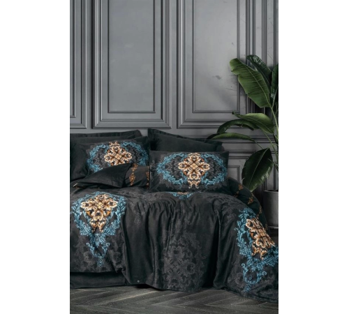 Cotton Box Palace Saten Çift Kişilik Nevresim Takımı Dorhan Siyah Cotton Box Palace Saten Çift Kişilik Nevresim Takımı Dorhan Siyah