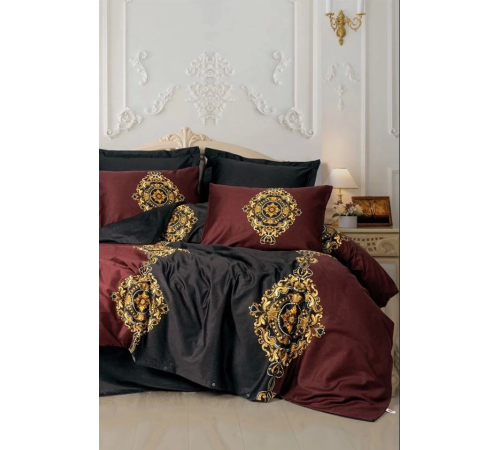 Cotton Box Palace Saten Çift Kişilik Nevresim Takımı Ebren Antrasit Cotton Box Palace Saten Çift Kişilik Nevresim Takımı Ebren Antrasit