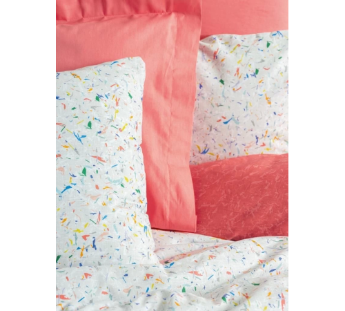 Cotton Box Petite Çift Kişilik Nevresim Takımı Messy Mercan Cotton Box Petite Çift Kişilik Nevresim Takımı Messy Mercan
