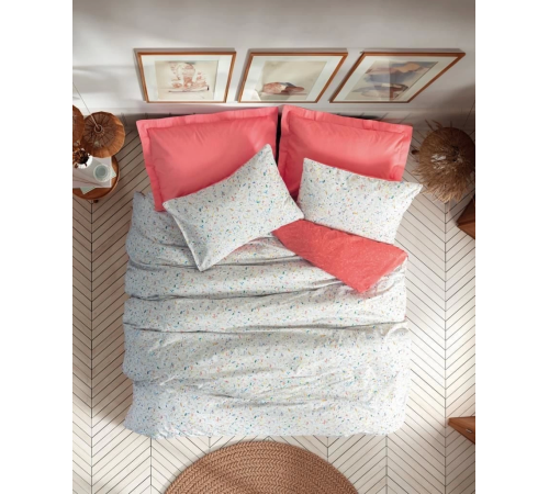 Cotton Box Petite Çift Kişilik Nevresim Takımı Messy Mercan Cotton Box Petite Çift Kişilik Nevresim Takımı Messy Mercan