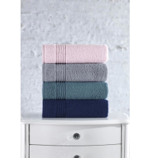 Cotton Box Plump 50x90 4'lü Havlu Seti Gri Lacivert Pembe Mavi