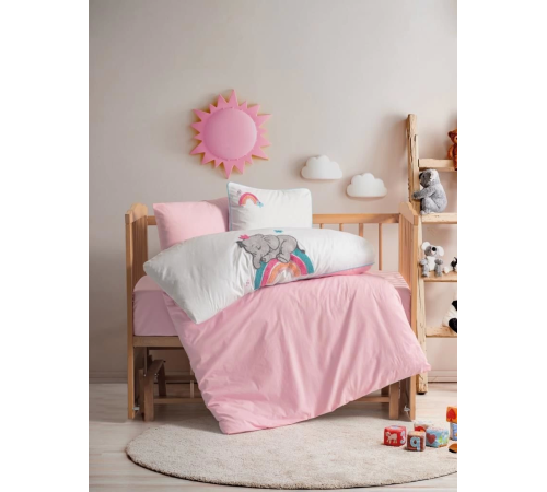 Cotton Box Pucnh Nakışlı Bebek Nevresim Takımı Lucky Pembe Cotton Box Pucnh Nakışlı Bebek Nevresim Takımı Lucky Pembe